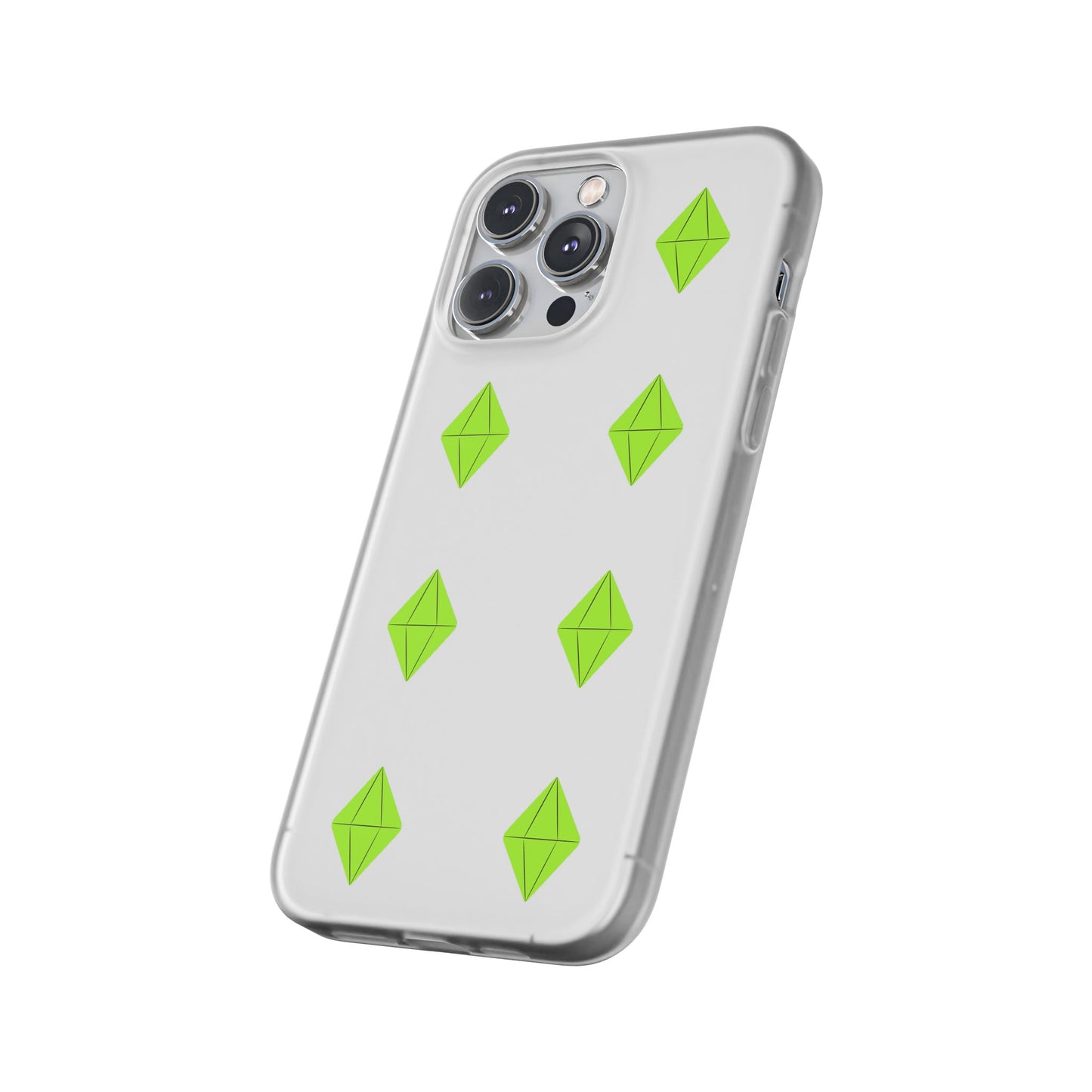 Sims 4 Plumbob Pattern Flexi Case for iPhone