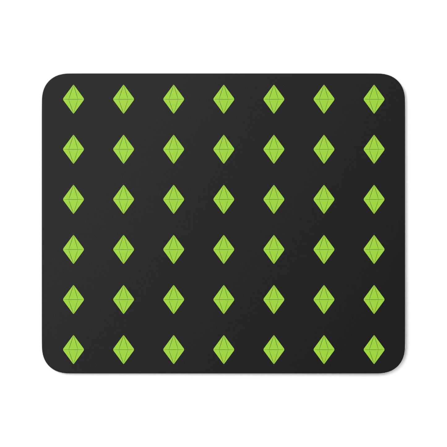 Gaming Mouse Pad, Sims 4 Plumbob Pattern Desk Mat, Black Background