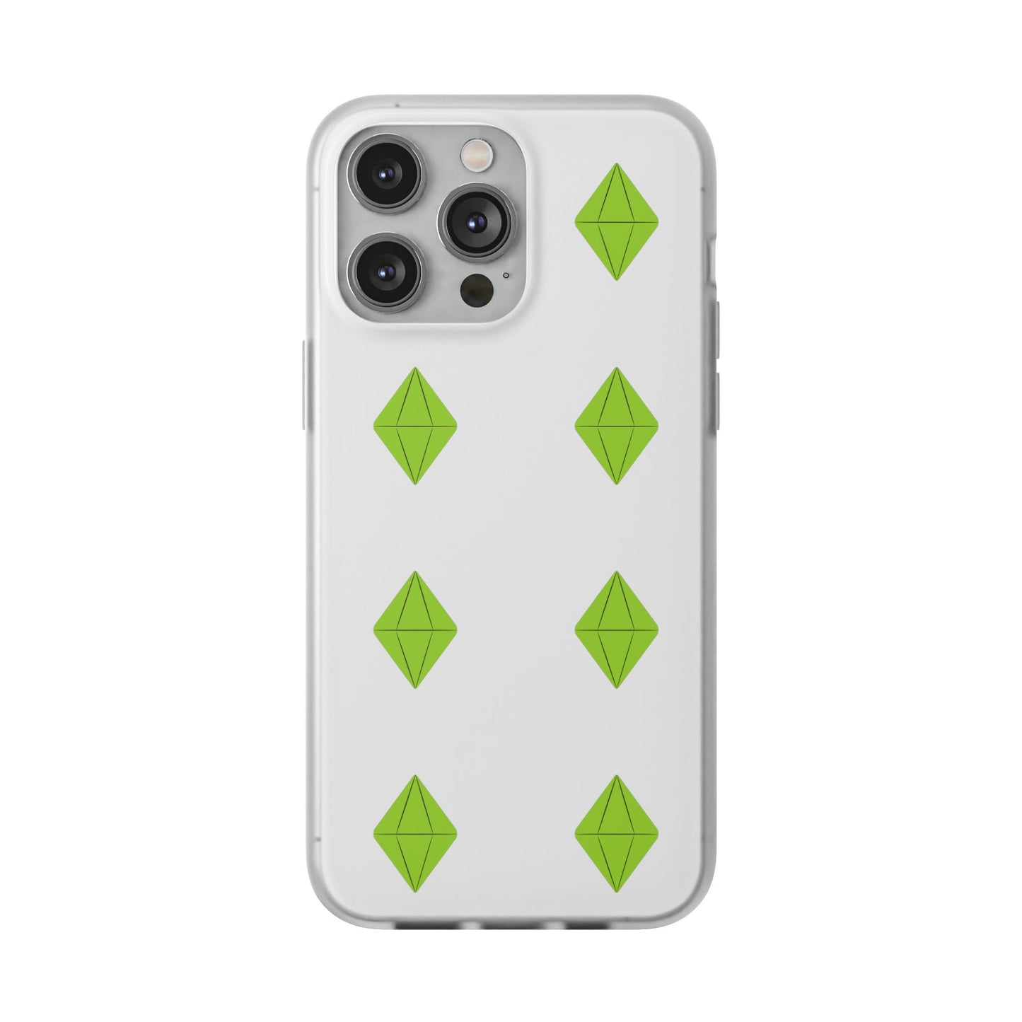 Sims 4 Plumbob Pattern Flexi Case for iPhone