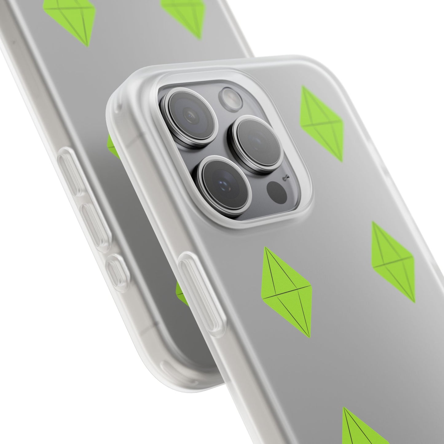 Sims 4 Plumbob Pattern Flexi Case for iPhone