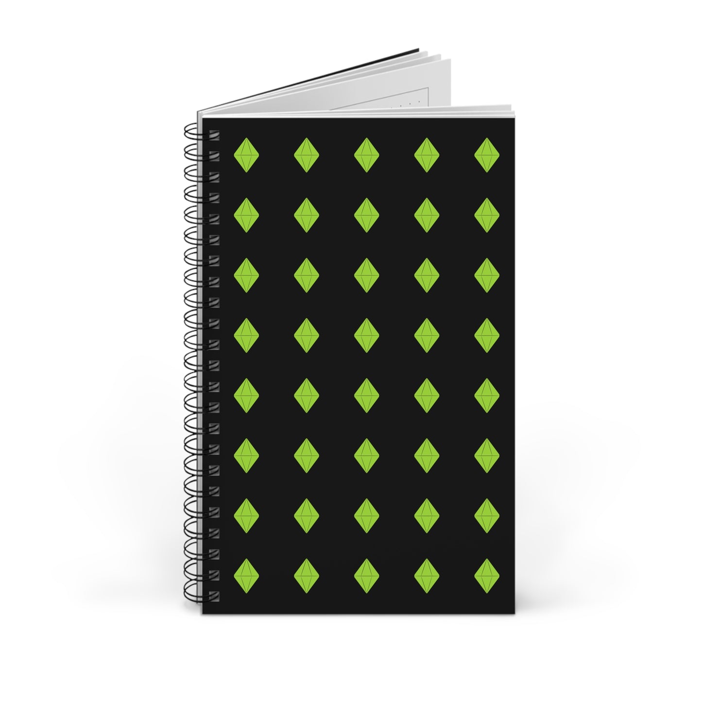 Spiral Journal - Sims Plumbot Pattern Notebook, Gaming Bullet Journal, Video Game Diary, Geeky Sketchbook, Gamer Gift