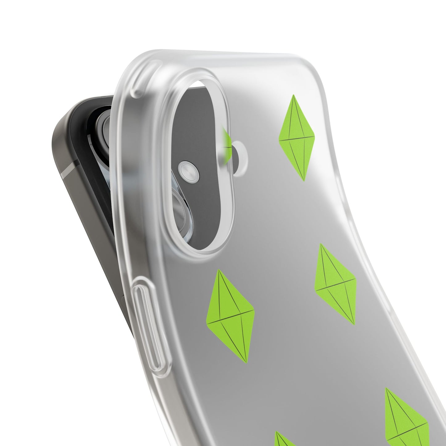 Sims 4 Plumbob Pattern Flexi Case for iPhone