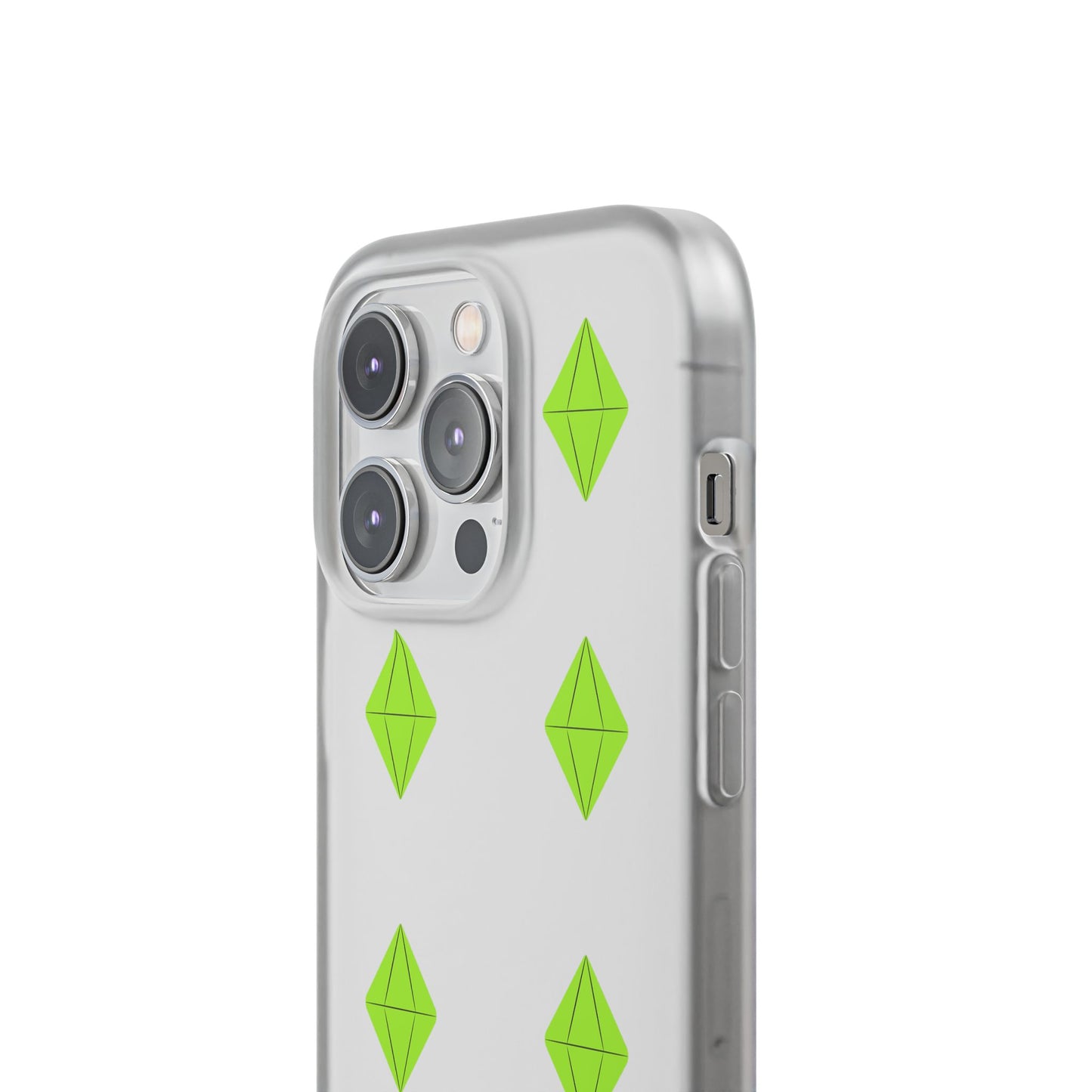 Sims 4 Plumbob Pattern Flexi Case for iPhone