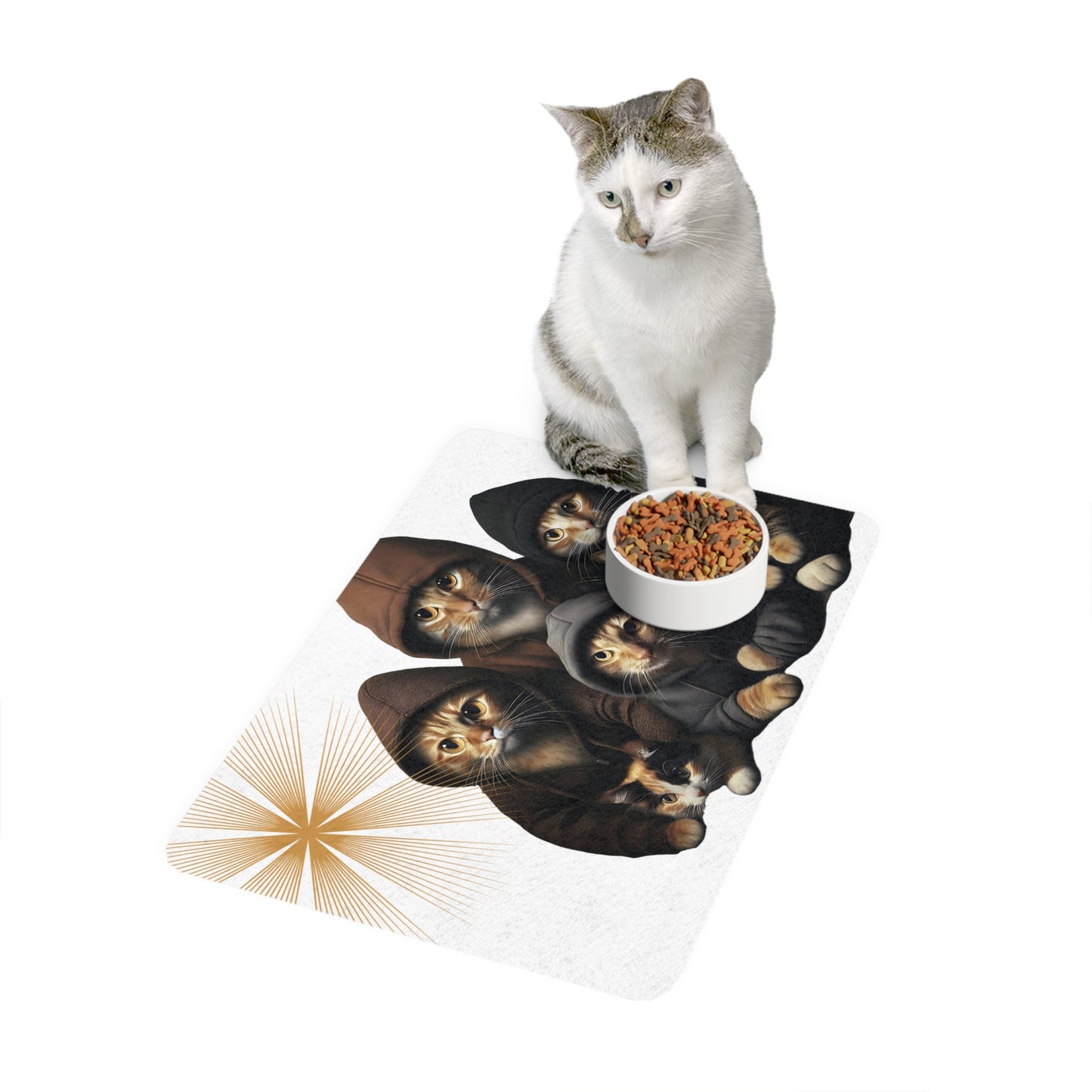 Pet Food Mat (12x18) - Gangsta cats