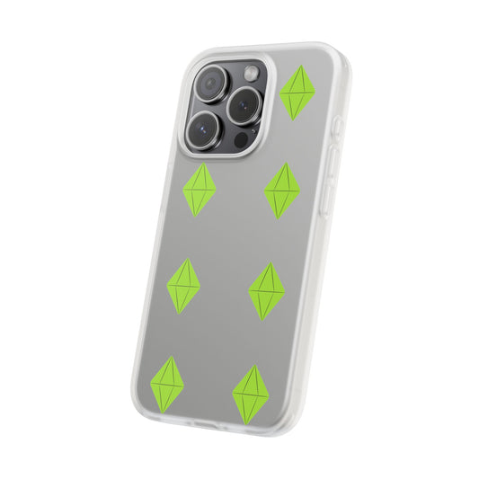 Sims 4 Plumbob Pattern Flexi Case for iPhone