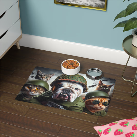 Pet Food Mat (12x18) - Expendables Dogs and Cats 2