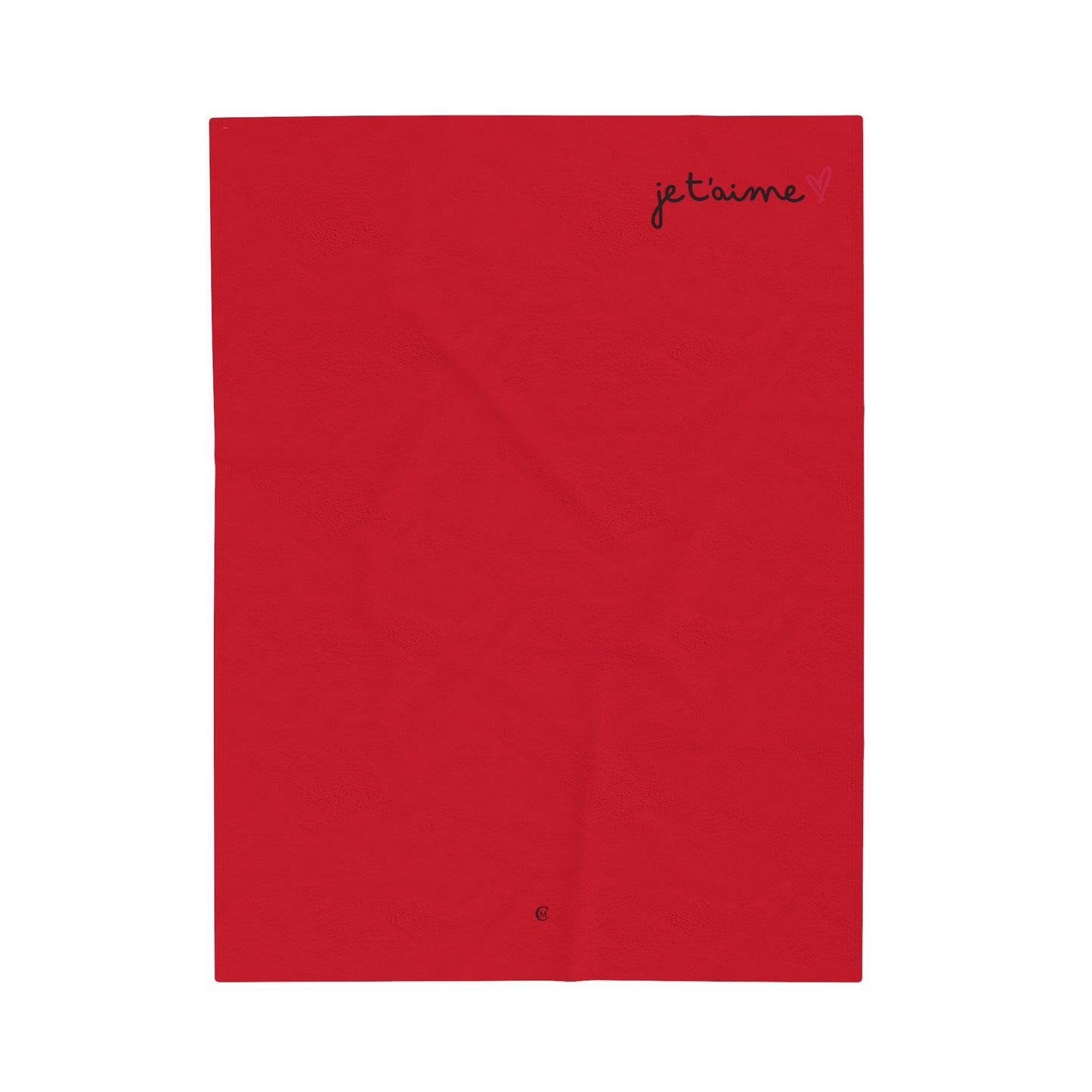 Red and White Velvet Blanket - I Love You