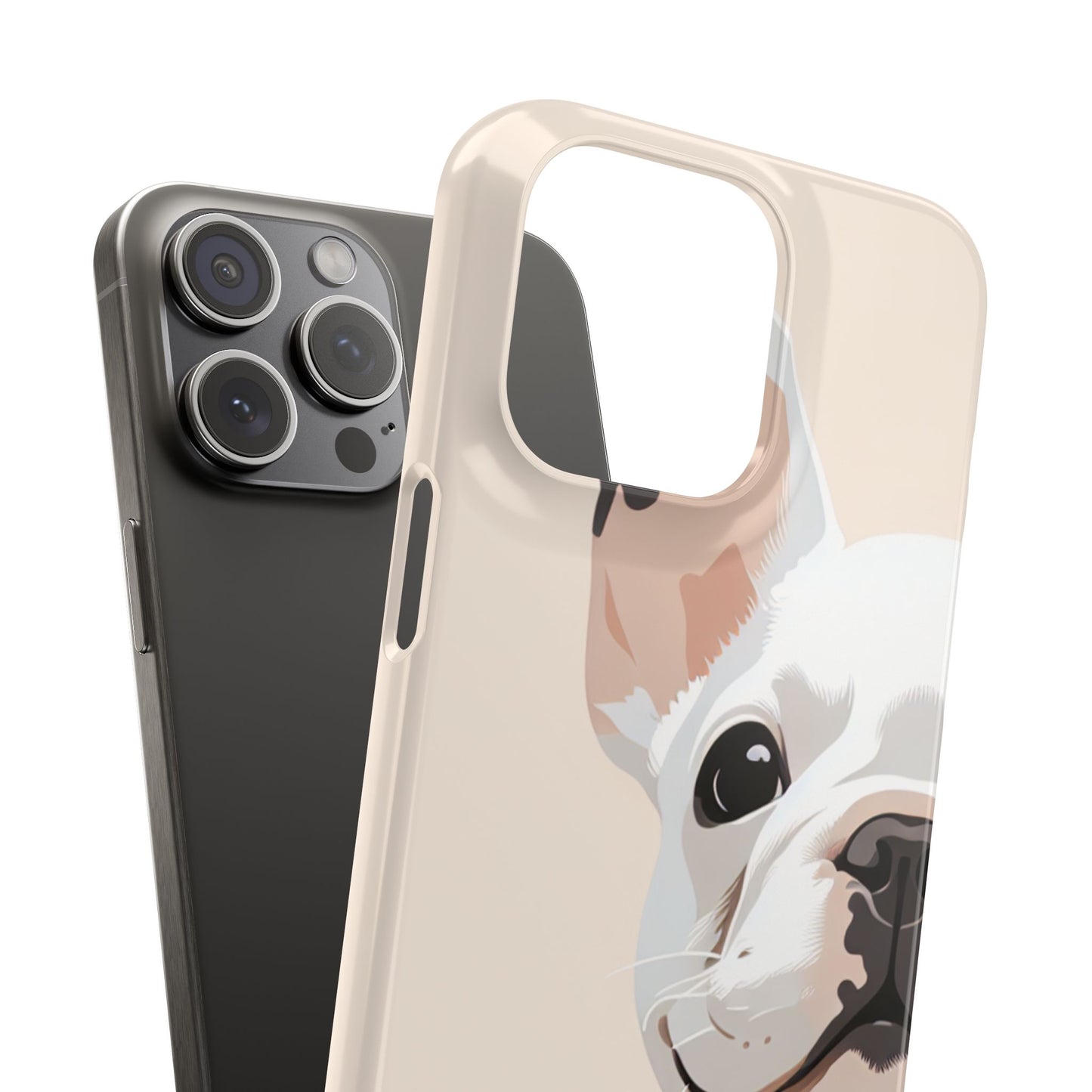 Phone Case - Cute White Frenchie Smartphone Cover